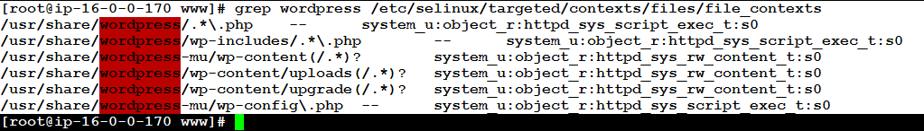 SELinux contexts for WordPress