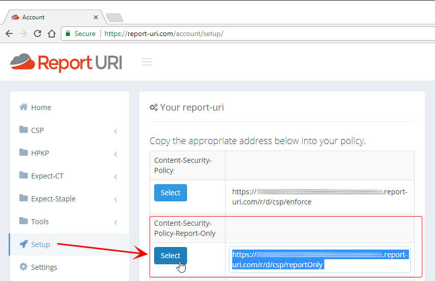 For debugging and testing your HTTP Content Security Policy header, use a report-uri endpoint of the type Content-Security-Policy-Report-Only 