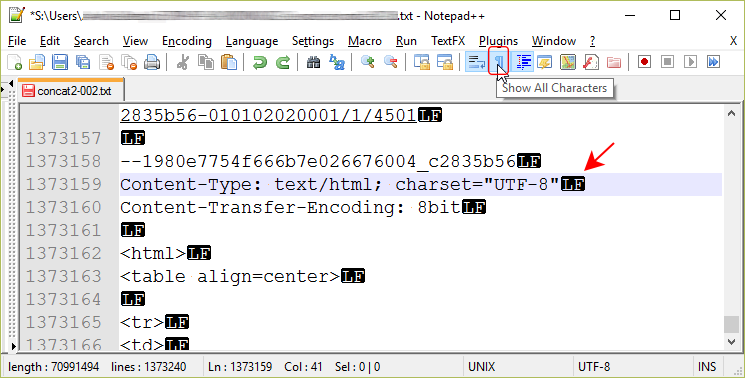 Make sure you are using appropriate line ending for your system