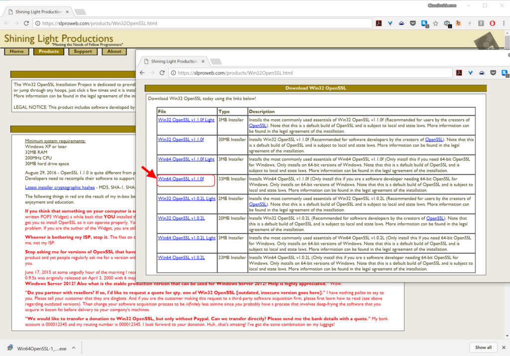 Openssl download