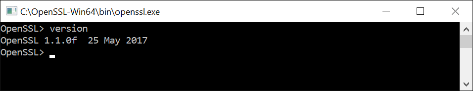 Verifying the version of OpenSSL on Windows