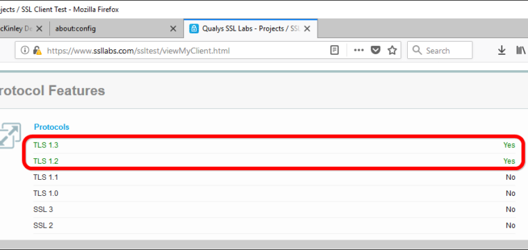 TLS tune-up: how to restrict Firefox to TLS v1.3 and v1.2 to protect from phishing attacks